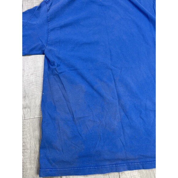 Vintage Nike Shirt Men's Size Large Center Swoosh Yellow Y2K 2000 Blue I - Picture 9 of 10